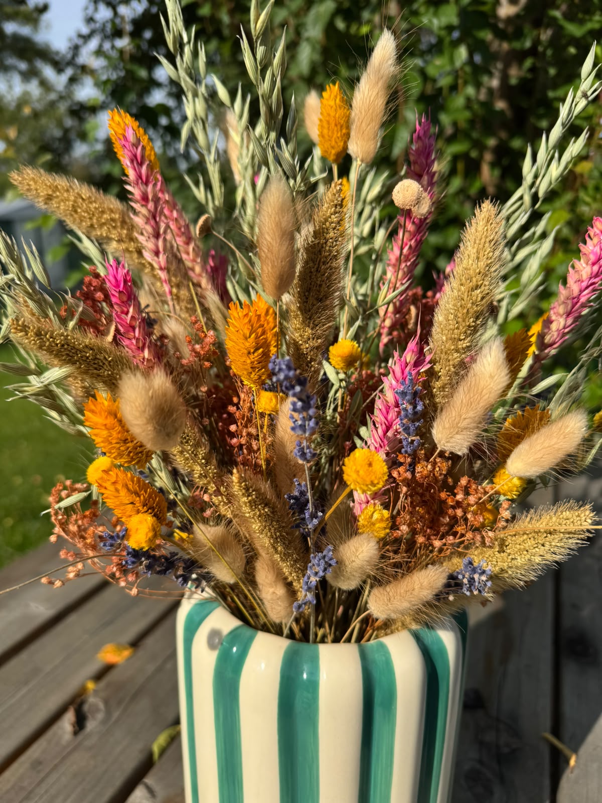 Droogbloemen in vaas boeket